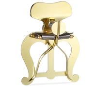 TINEASUR Porte-Partitions Trombone Lyre en Alliage Doré Clip à Rabat pour Fanfare Maintien Stable de Partitions Accessoire Musique Pratique pour Clarinette et Trompette Usage Marche et