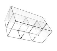 TINEASUR Porte-pinceaux De Maquillage Organiseur De Stylos Tube De Rangement Multifonction pour Pinceaux De Maquillage 4 Compartiments Rangement De Papeterie De Bureau