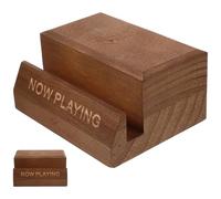 TINEASUR Présentoir à Disques en Bois Style Vintage Stable pour Bureau et École, Support Pratique pour Vinyles, Magazines et Petits Outils, Améliore L'efficacité Travail