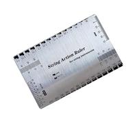 TINEASUR Règle de Mesure pour Action des Cordes de Guitare et Basse en Acier Argenté, Outil Portable Haute Précision pour Réglage et Configuration de L'instrument