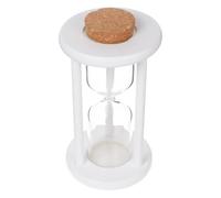 TINEASUR Sablier Minuteur en Bois et Verre Blanc pour Gestion du Temps Cuisine et Décoration Intérieure Élégante, Pièce Décorative Polyvalente et Présent Mémorable