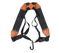 TINEASUR Sangle pour Saxophone Noire Petite Taille, Bandoulière Double Réglable en Cuir Rembourré, Harnais Confortable pour Soulager la Nuque, Accessoire pour Sax Alto Ténor Soprano