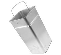 TINEASUR Seau Poubelle Métallique Galvanisé 17x17x31 Cm, Grosse Capacité, Poubelle de Stockage Robuste pour Extérieur avec Poignée Pratique, Conteneur à Déchets Polyvalent pour Maison