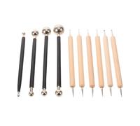TINEASUR Set de Outils Stylus Acier Inoxydable Double-extrémité pour Sculpture Argile Poterie Fondant et Décoration DIY Bâtons Léger pour Débutants