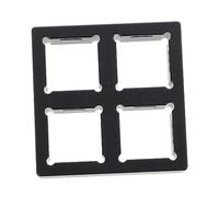 TINEASUR Socle de Testeur pour Clavier Mécanique, Base en Aluminium Anodisé Noir, Accessoire Compact 4 Emplacements pour Gamers et Informaticiens, Portable et Résistant aux Rayures