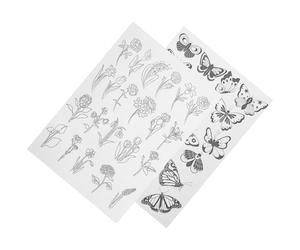 TINEASUR Stabilisateur Hydrosoluble pour Broderie Main et Diy, 2 Feuilles en Papier Soluble à L'eau Froide, Non-tissé, Résistance et Facile à Déchirer