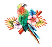 TINEASUR Statue De Perroquet Décoration Murale Colorée Pour Jardin Et Intérieur Ornement Unique Et Éclatant Pour Ambiance Naturelle