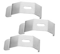 TINEASUR Supports Métalliques Argentés Lot de 3 pour Rideaux Légers et Stables, Adaptés aux Stores Romains et Rideaux Plissés, pour Salle à Manger et Chambre