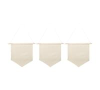 TINEASUR Toile Blanche à Accrocher au Mur, Présentoir de Collection D'épingles, Beige, 3pcs, en Canvas et Bois, pour Badges et Broches, Décoration DIY pour Classes et Crèches