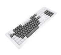 TINEASUR Touches du Clavier Pbt Colorées Standard 104 Touches pour Clavier Mécanique Utilisateurs Pc Style Multicolore Protection Solide Anti-Rayures Usage Bureautique Et Gaming Gris Et Blanc