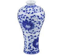 TINEASUR Vase en Céramique Blanche Mini Peint la Main Décorations de Vase Maison Ornement Décoratif pour Salon et Bureau Style Classique Moderne Taille Compacte