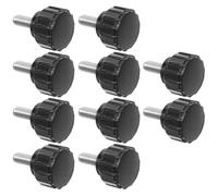 TINEASUR Vis à Tête Moletée M4x10mm en Acier Inoxydable et Abs Noir, Lot de 10pcs, Vis de Fixation du Moniteur Poignée Facile à Serrer pour Assemblage Industriel