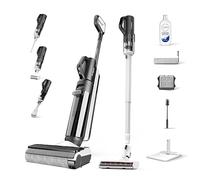 Tineco Floor One S5 Combo Power KIT Aspirateur Eau et poussière Intelligent avec Technologie iLoop 5 en 1, aspirateur à Manche Ultra Silencieux pour Poils d'animaux, sols durs, écran LED, Wi-FI