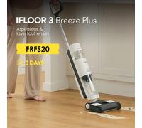 Tineco iFloor 3 Breeze Plus Aspirateur Laveur Sec Humide, Nettoyeur de Sol sans Fil et Serpillière Légère pour Nettoyer Les Sols Durs en Un Passage