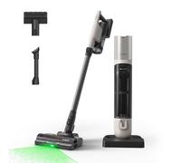 Tineco Pure One Station 5 Pro aspirateur Balai sans Fil avec Base Auto-Vide 2.5 L, 100 Min d'Autonomie, Brosse Anti-Enroulement, Détection Poussière LED 120°, 200 AW, Accessoires pour Multi-Surfaces