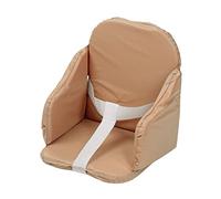TINÉO - Coussin De Chaise Haute Bébé - PVC - Sangles De Sécurité - Facile à Laver - Fabriqué En France - 27x26x33cm (Cassonade)
