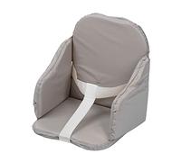 Tinéo – Coussin de chaise haute bébé – PVC, sangles de sécurité, lavable – Gris
