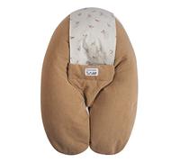 Tinéo - Coussin De Grossesse - Coussin d'allaitement Multifonctions Multirelax Éponge - Déhoussable - Fabriqué en France - 78 cm x 44 cm (Noisette/Trees)