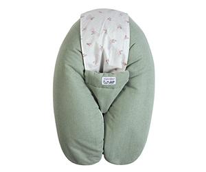 Tinéo - Coussin De Grossesse - Coussin d'allaitement Multifonctions Multirelax Éponge - Déhoussable - Fabriqué en France - 78 cm x 44 cm (Vert Sauge)
