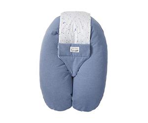 Tinéo - Coussin De Grossesse et d'allaitement Multifonctions Multirelax Éponge, Déhoussable, Fabriqué en France, 78x44cm (Bleu)