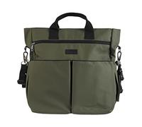 Tinéo - Grand Sac à Langer Avec Matelas, Poche Lingettes, Poche Biberon, Attaches Poussette, Rangements Internes et Externes, Maternité Maman Papa, Imperméable, 35x37x15cm (Kaki)