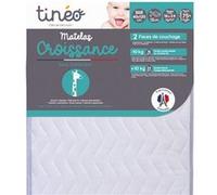 Tinéo - Matelas bébé 60x120cm Croissance 2 faces Blanc G