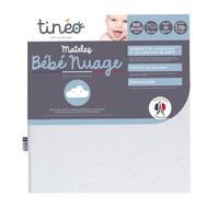 Tinéo - Matelas Bébé 60x120x10cm - Adapté à La Croissance Et Aux Besoins De Bébé - Ferme - Densité 20kg/m³ - Polyester - Déhoussable - Fabriqué en France