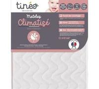 TINEO Matelas bébé Climatisé 60x120 cm 2 faces Hiver/Été Anti-ACA 10 cm Blanc G