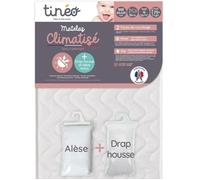 Tineo Matelas Climatisé 60x120 Cm + Drap Housse + Alese (Lot)