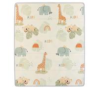 Maxi tapis d'éveil - TINEO - Réversible - 150 x 180 cm - Face animaux / Face circuit de voiture