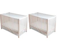 Tinéo - Moustiquaire lit bébé intégrale - Toile moustiquaire zippée Adaptable lit bébé 60x120 cm et 70x140 cm - Protection complète Contre Les moustiques - pour des Nuits sereines dès la Naissance