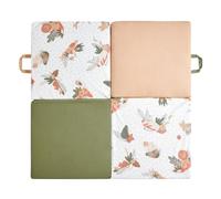 Tinéo - Tapis d'éveil Malin imprimé jungle Amazonie - Tapis de jeux bébé et tapis de motricité bébé en mousse déhoussable et pliable - Multifonction 3 en 1 - Grande surface de jeu - Dès la naissance