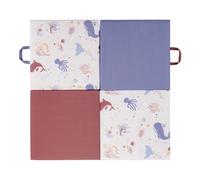 TINÉO - Tapis D'éveil - Tapis De Jeu Bébé - Tapis De Motricité - Tapis Sol Bébé - Multifonction 3 en 1 - Fabriqué En France - 120x120 cm (Trésors de l'Océan)