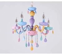 TINERS Nurserie Lampe Chambre Lustre Moderne Lustre Créatif Multicolore Couleur Bougie Lustre Fille Princesse Marca Lustre Lustre Plafond E14 Salon,