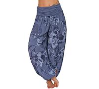tinetill Fluide Pantalon Sarouel Femme Été Chic et Élégant Boho Taille Haute Élastique Pantalon Hippie Yoga Fitness Danse Plage
