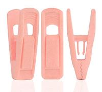 Tinfol Lot de 24 Pinces en Velours Rose pour cintres en Velours, Pinces Solides floquées pour Les Doigts, parfaites pour Une Utilisation avec des cintres Fins en Velours