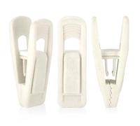 Tinfol Lot de 50 Pinces à cintres en Velours pour cintres Fins Ivoire