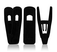 Tinfol Lot de 50 Pinces à cintres en Velours pour Pantalons Noirs - Clips Solides floqués pour cintres Fins en Velours