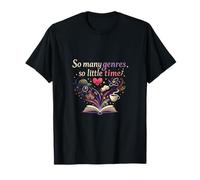 Ting Many Genres So Little Time Book Lover Graphic T-Shirt