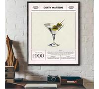 TINGGATG Affiche Murale Autocollante Avec Motif Cocktail Et Vin Imperméable Décoration Esthétique Pour La Maison Le Salon La Chambre Le Bar Le Couloir 50X70Cm