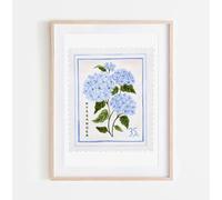 TINGGATG Impression D'Hortensia Affiche Coquette Décoration Murale De Cuisine Style Cottage Français Pour Salon Chambre Bureau Décoration D'Intérieur 50X70Cm