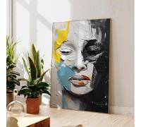 TINGGATG Impression Sur Toile Moderne Abstraite Représentant Des Émotions Cachées Pour Salon Chambre Bureau Bar Décoration D'Intérieur 50X70Cm