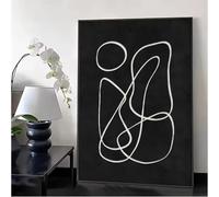 TINGGATG Peinture Murale Abstraite Bohème Affiche Toile Moderne Pour Maison Salon Chambre À Coucher Bar Décoration Esthétique Cadeau Décoration De Maison Et De Chambre 50X70Cm