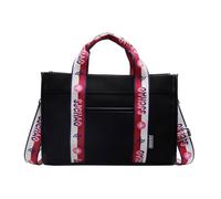 TingHaoO 1. Sac en toile surdimensionné tendance avec poignée renforcée et sangle réglable pour un usage quotidien. Sac en toile de grande capacité, Noir , One Size