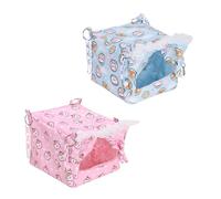 TingHaoO Balançoire pour oiseau - Accessoire de décoration - Couverture chaude - Motif dessin animé - Hamac en peluche épaisse