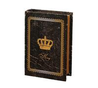 TingHaoO Bibliothèque décorative rétro en bois élégante d'inspiration européenne, accessoires de photographie pour la maison, le bureau, faux ornement de placard européen