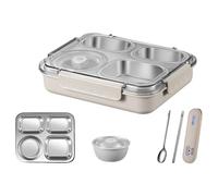 TingHaoO Boîte à déjeuner pratique pour étudiant - Boîte de rangement alimentaire en acier inoxydable 316 - Boîte de pique-nique étanche