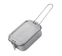 TingHaoO Boîte à déjeuner rectangulaire portable en alliage métallique pour camping, pique-nique, cuisine