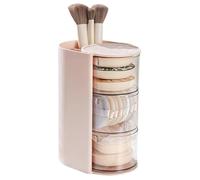 TingHaoO Boîte de rangement élégante pour pinceaux de maquillage et houppettes - Multifonctions - Accessoire de maison pour femme tendance - Robuste