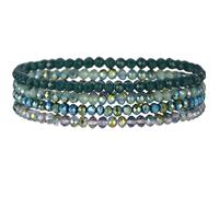 TingHaoO Bracelets de perles colorées élastiques multicouches - Accessoire de bijoux tendance - Styles uniques pour un usage quotidien élégant - Accessoire de mode pour femme, taille unique, Comme